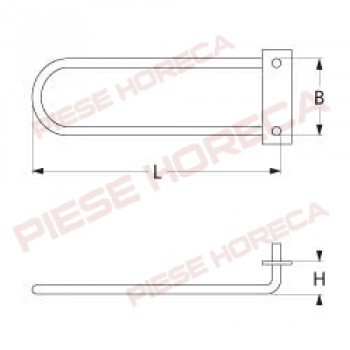 Rezistenta pentru cuptor MARENO 750W, alimentare 230V, dimensiuni 483x64x22mm(H), dimensiuni flansa 100x22mm. Pentru modelele C70-EFE/EFEQ, cod catalog producator 1890600 